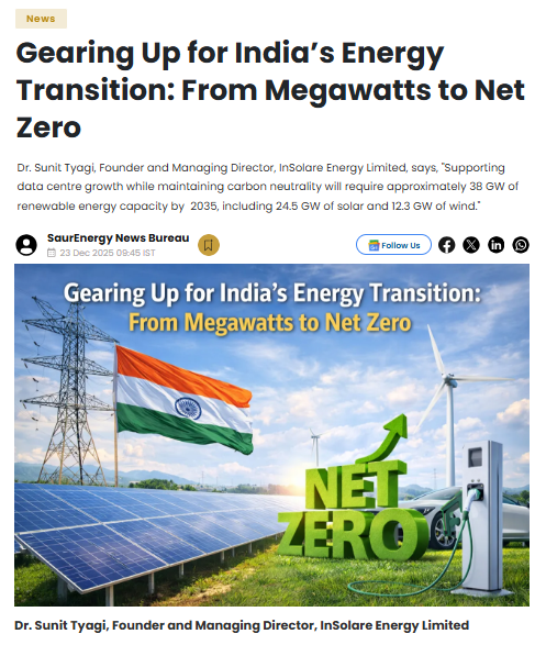 Leadership Article Saur Energy | InSolare Energy | Rewired Mavericks